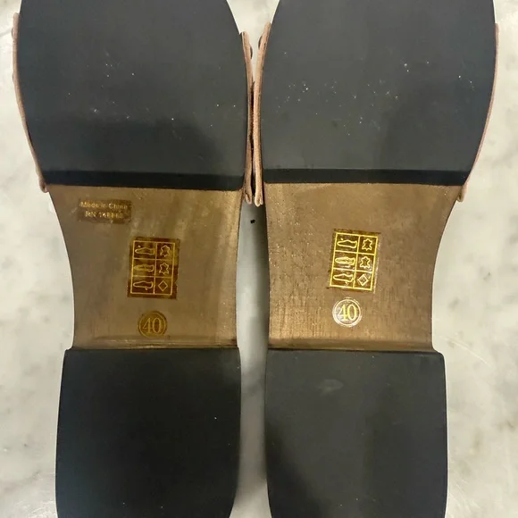 Bibi Lou Anthropologie Wood Bottom Slide Sandal Beige Neutral size 9.5 / 40 - Picture 5 of 7